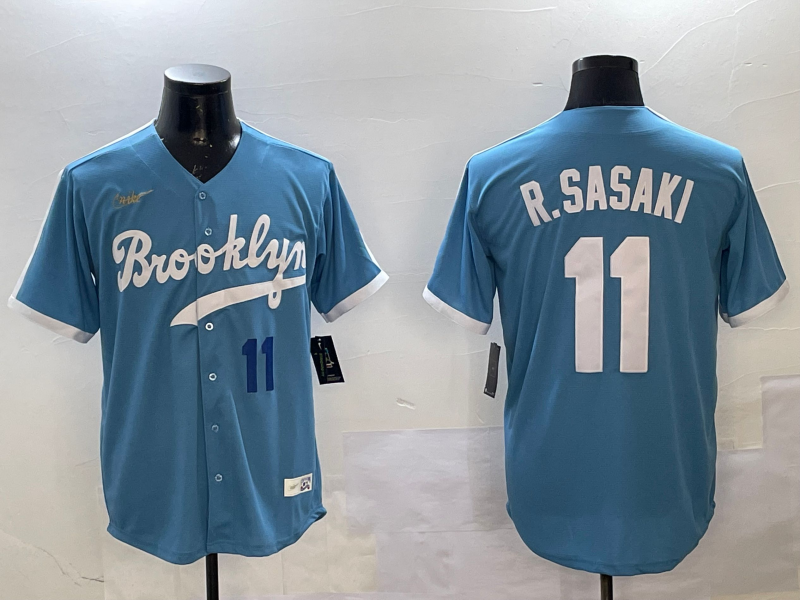 Men Los Angeles Dodgers #11 R Sasaki blue 2025 MLB nike jersey style 16->los angeles dodgers->MLB Jersey